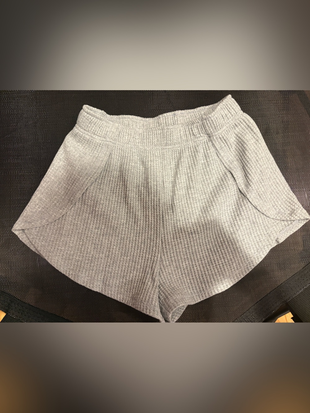 SO Waffle Knit Dolphin Shorts Gray Small